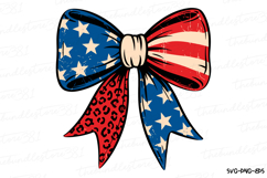 America Bow Svg Design | 4th of july svg | Shirt Svg Product Image 2