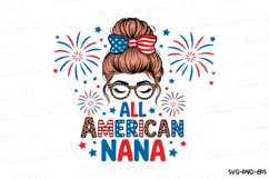 All American Mama Svg Design | 4th of july svg | Shirt Svg Product Image 2