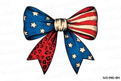 America Bow Svg Design | 4th of july svg | Shirt Svg Product Image 2