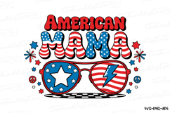 American Mama Svg Design | 4th of july svg | Shirt Svg Product Image 2
