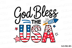 God Bless the USA Svg Design | 4th of july svg | Shirt Svg Product Image 2
