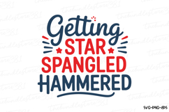 Getting Star Spangled Hammered Svg Design | 4th of july svg Product Image 2
