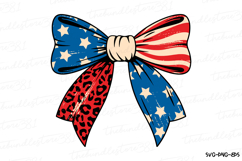 America Bow Svg Design | 4th of july svg | Shirt Svg Product Image 2