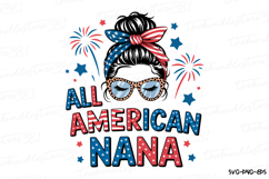 All American Nana Svg Design | 4th of july svg | Shirt Svg Product Image 2