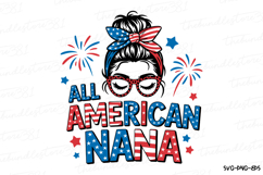 All American Nana Svg Design | 4th of july svg | Shirt Svg Product Image 2