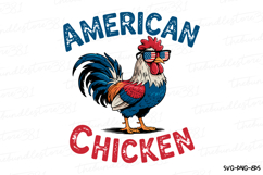 American Chicken Svg Design | 4th of july svg | Shirt Svg Product Image 1