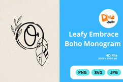 Leafy Embrace Boho Monogram Product Image 1