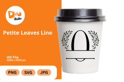 Petite Leaves Line Monogram Product Image 1