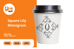 Square Lily Monogram Product Image 1
