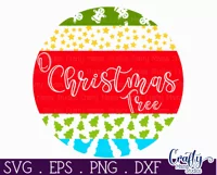 Christmas Round Sign Svg Door Hanger, O Christmas Tree Product Image 2