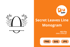 Secret Leaves Line Monogram Product Image 1