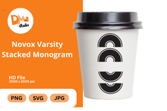 Handwriting Varsity Stacked Monogram Product Image 1
