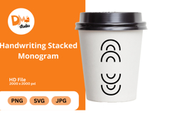 Handwriting Stacked Monogram Product Image 1