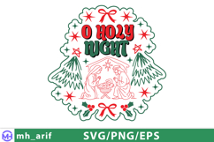 O Holy Night SVG | Christmas Nativity Scene Religious Holi Product Image 4