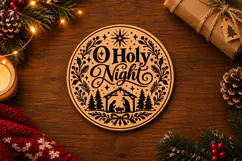 O Holy Night Christmas Ornament Laser Cut SVG Product Image 2