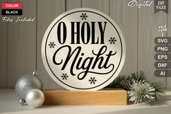 O Holy Night SVG | Christmas Round Sign SVG | Xmas SVG Product Image 3