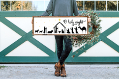 Religious Christmas SVG file for Cricut and Silhouette featuring the nativity scene.
