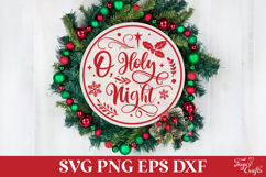 O Holy Night Round Christmas SVG Ornament Product Image 1