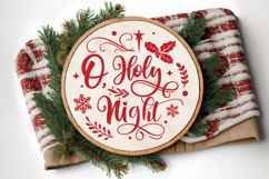 O Holy Night Round Christmas SVG Ornament Product Image 3