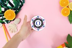 o letter, o monogram, floral monogram, letter monogram, lettering, o letter stickers, clipart, 