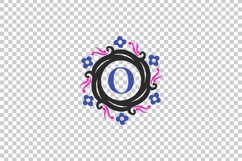 o letter, o monogram, floral monogram, letter monogram, lettering, o letter stickers, clipart, 