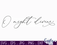 O Night Divine Christian Christmas Farmhouse Sign Svg Product Image 2