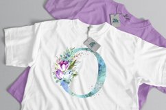 Spring Watercolor Letter. Monogram O. Sublimation Design Product Image 2