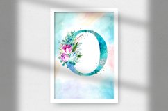 Spring Watercolor Letter. Monogram O. Sublimation Design Product Image 3