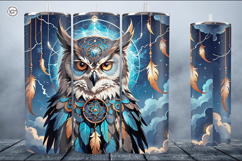Owl Tumbler Sublimation, 20 oz Tumbler Wrap Product Image 5