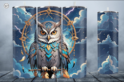 Owl Tumbler Sublimation, 20 oz Tumbler Wrap Product Image 3