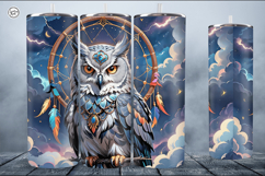 Owl Tumbler Sublimation, 20 oz Tumbler Wrap Product Image 4