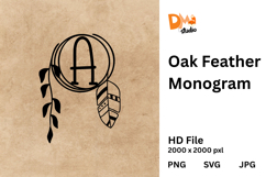 Oak Feather Monogram Product Image 1