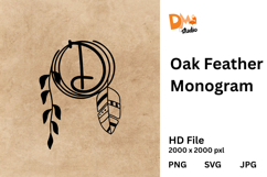 Oak Feather Monogram Product Image 1