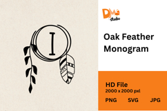 Oak Feather Monogram Product Image 1