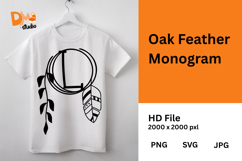 Oak Feather Monogram Product Image 1