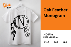 Oak Feather Monogram Product Image 1