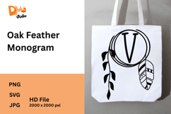 Oak Feather Monogram Product Image 1
