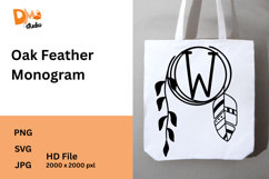 Oak Feather Monogram Product Image 1