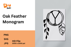 Oak Feather Monogram Product Image 1