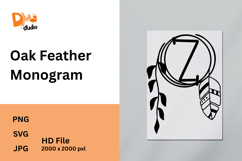 Oak Feather Monogram Product Image 1
