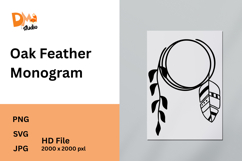 Oak Feather Monogram Product Image 1