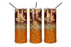 Oak Leaves &amp; Leopard Fall Tumbler Design Product Image 1