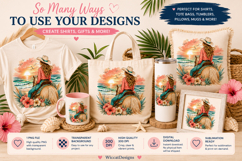 Coastal Cowgirl horse sunset png Product Image 4
