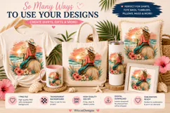 Coastal Cowgirl horse sunset png Product Image 4