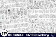 Christmas coloring pages, Bookmark coloring, Bundle Product Image 1