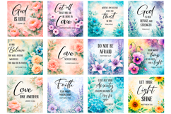 Christian Floral Square Coaster Sublimation Bundle Product Image 2