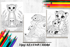 Cute animals Mothers day coloring pages, Cheetah Product Image 1