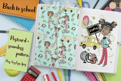 Bask to school.Girl 3. Png Svg Eps Product Image 1