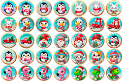 3d Christmas round coaster sublimation bundle Product Image 2
