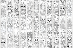 Christmas bookmark coloring, Christmas coloring page kids Product Image 2